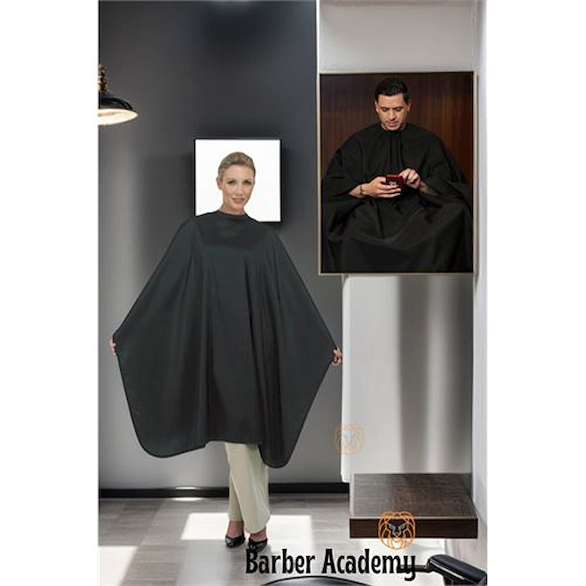 Saç Kesim Önlüğü Unisex SİYAH.Glpzr