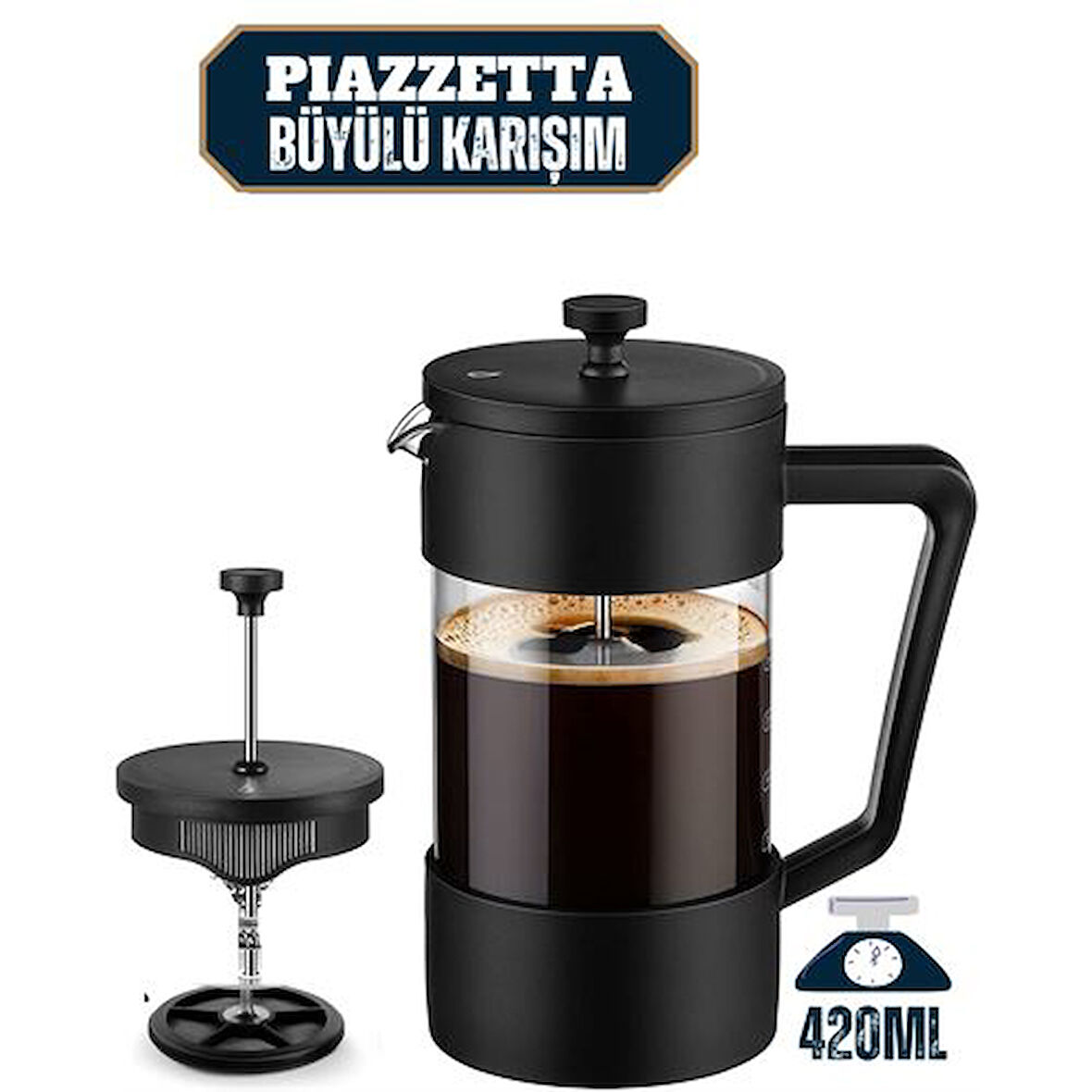 Piazzetta 420 Ml Büyülü Karışım French Press.Glpzr