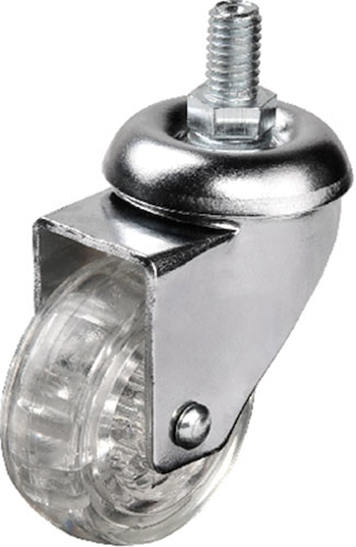 Hts 302 - 50x20 mm Şeffaf Makaralı Vidalı Teker.Glpzr