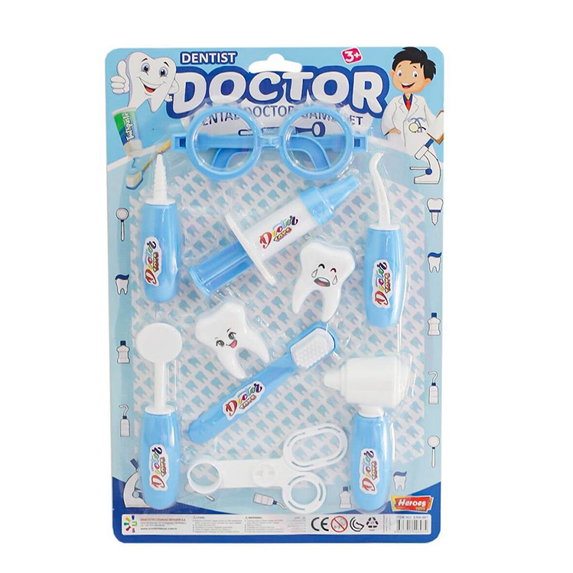 ERN-897 Heroes Toys Kartela Erkek Dişçi Oyun Seti.Glpzr
