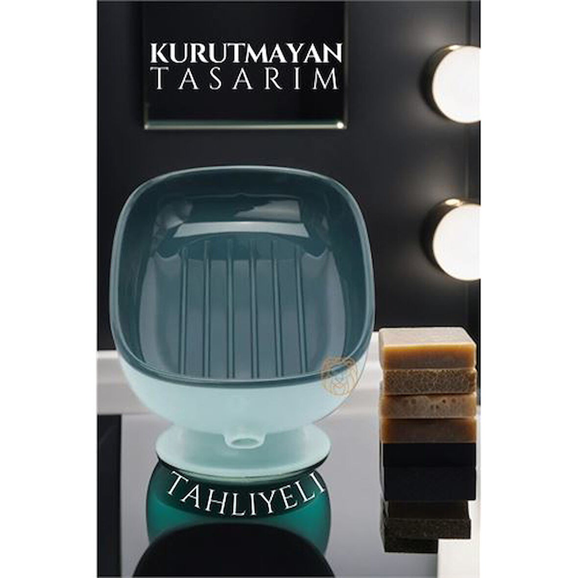 19 Vantuzlu Tahliyeli Sabunluk Kurutmayan Tasarım.Glpzr