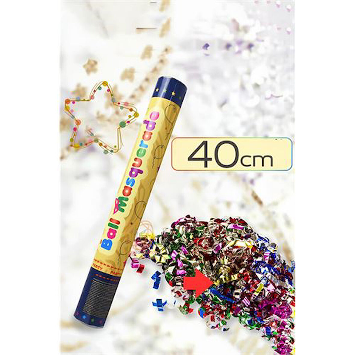 Karnaval Konfeti 40 cm 7 mt.Glpzr
