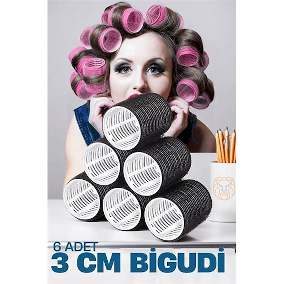3 Cm Bigudi 6 li Paket.Glpzr