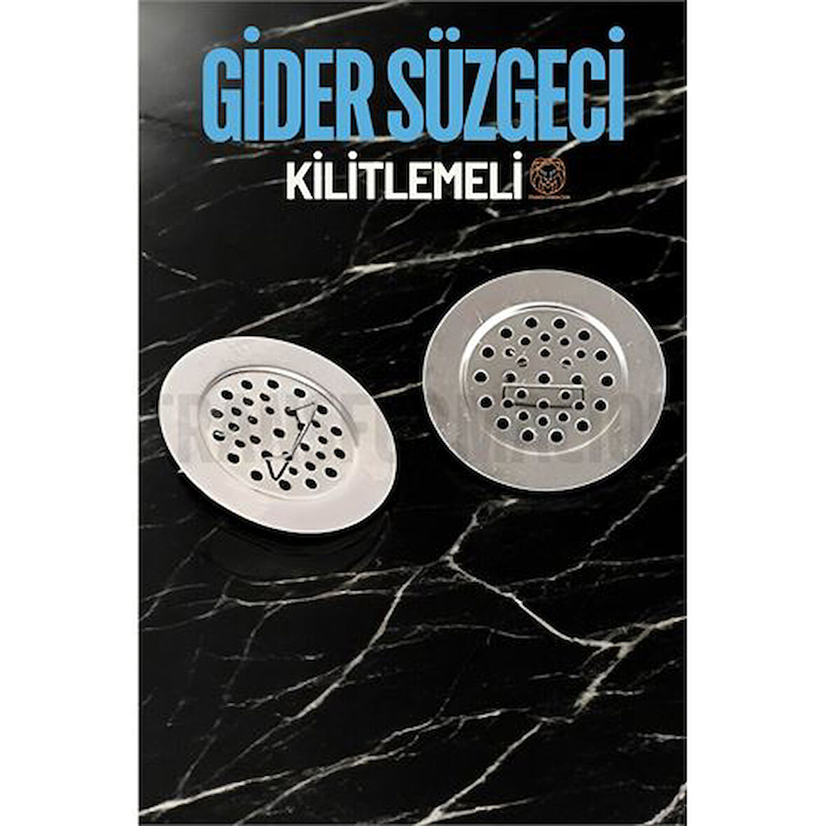 Kilitlenebilir Metal Lavabo Evye Süzgeci 2 ADET.Glpzr