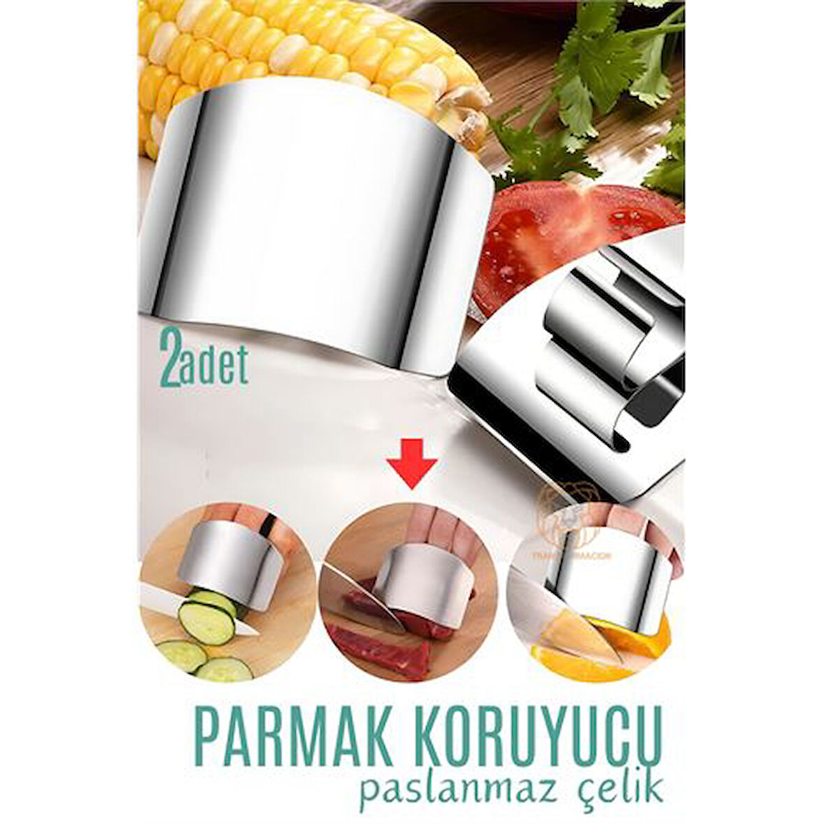 Parmak Koruyucu Dilimleme Parmak Kesme Önleyici Çelik 2 ADET.Glpzr