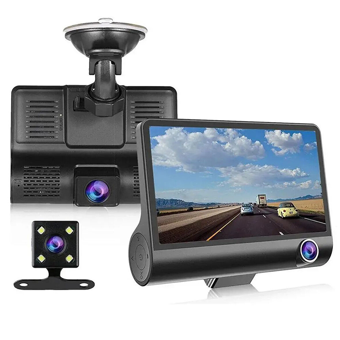 Çift Yönlü Araç Kamerası Full Hd Araç Kamerası AE413.Glpzr