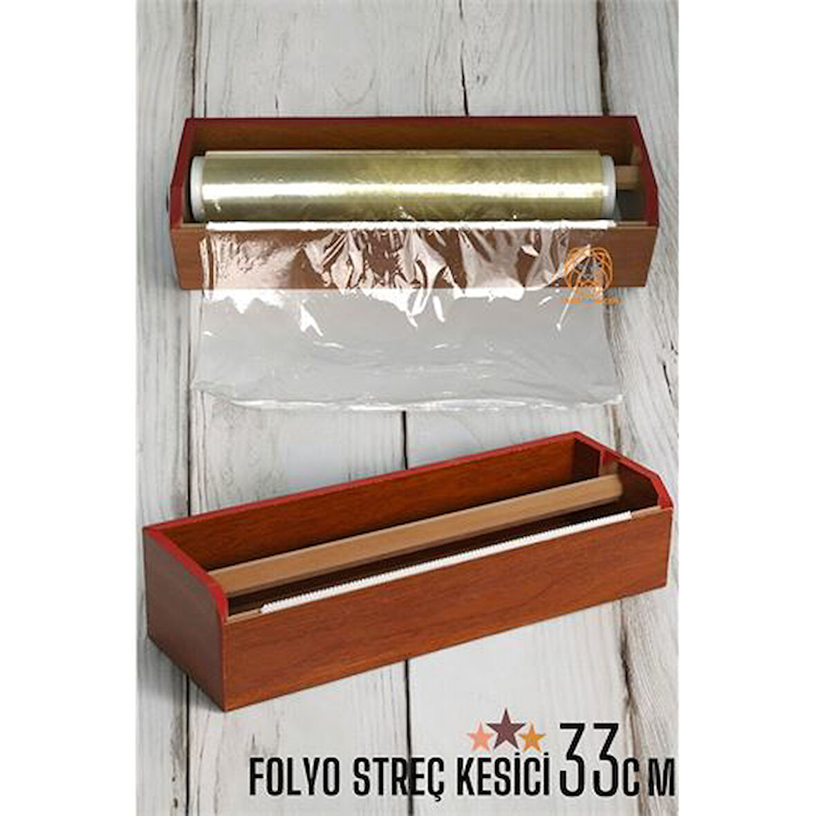33 Cm Ahşap Streçlik Folyo Ve Streç Film Kesici.Glpzr