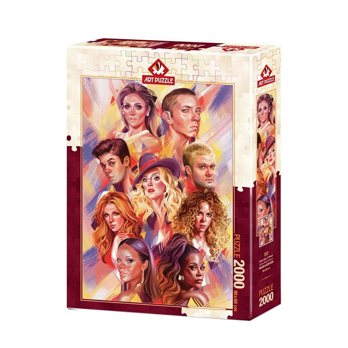 5474 Art Puzzle Dünya Müzik Starları 2000 Parça Puzzle.Gzpxt