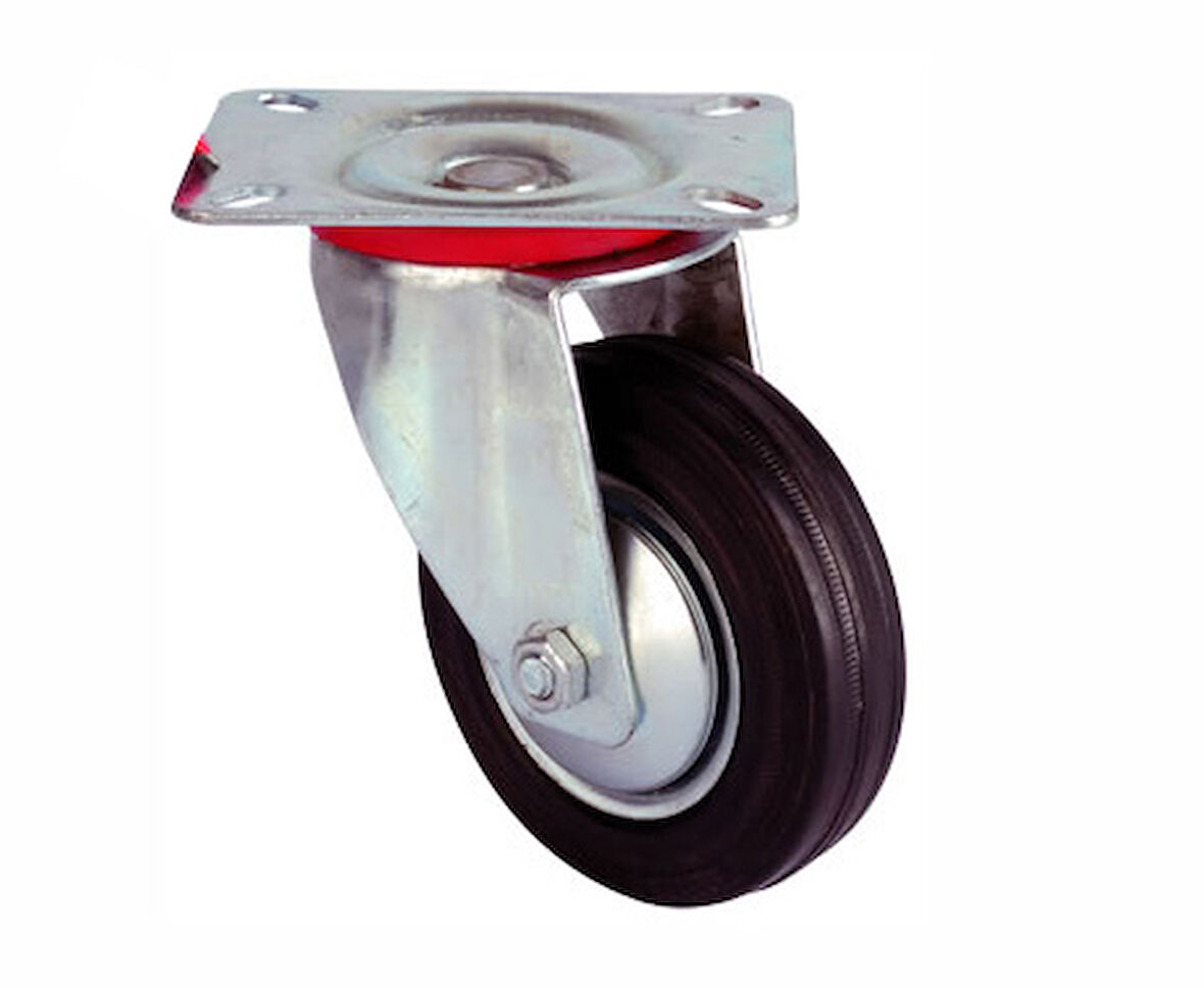 Servis Tekeri - Tablalı Siyah Döner - Çap 125 mm.Glpzr