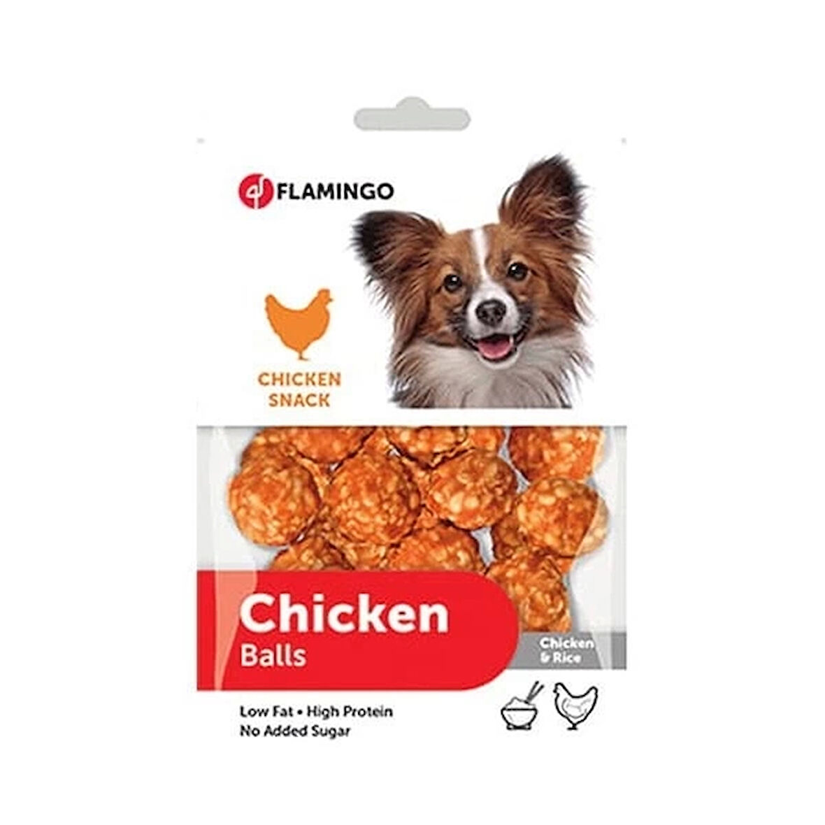 Flamingo Tavuklu ve Pirinçli Top Köpek Ödül Maması 75 Gr.Gzpde
