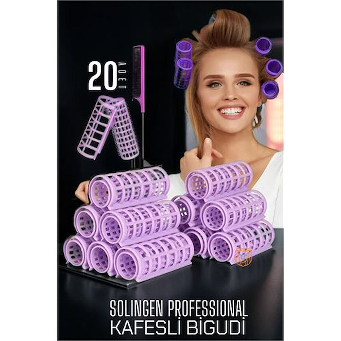 Kafes Gece Bigudisi 2.5 cm 20 Adet Solingen Professional.Glpzr
