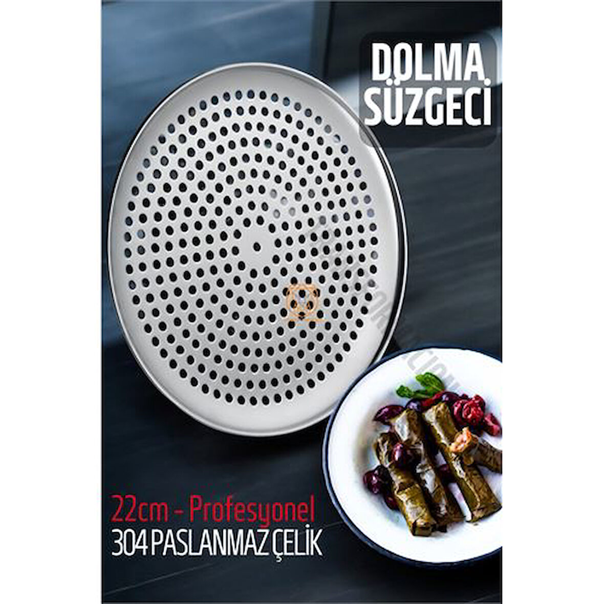 Sarma Dolma Süzgeci 22 cm 304 Paslanmaz Çelik.Glpzr