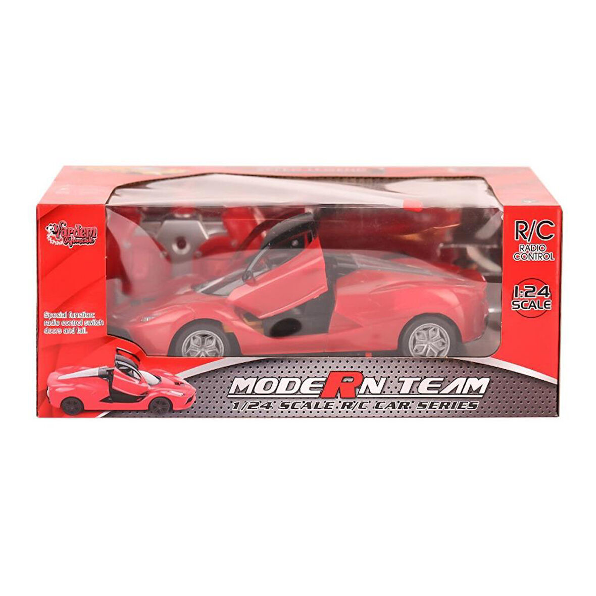 RG-1382-9-11 Kumandalı Kapıları Açılabilir Işıklı Spor araba 1:24 Vardem Oyuncak.Glpzr