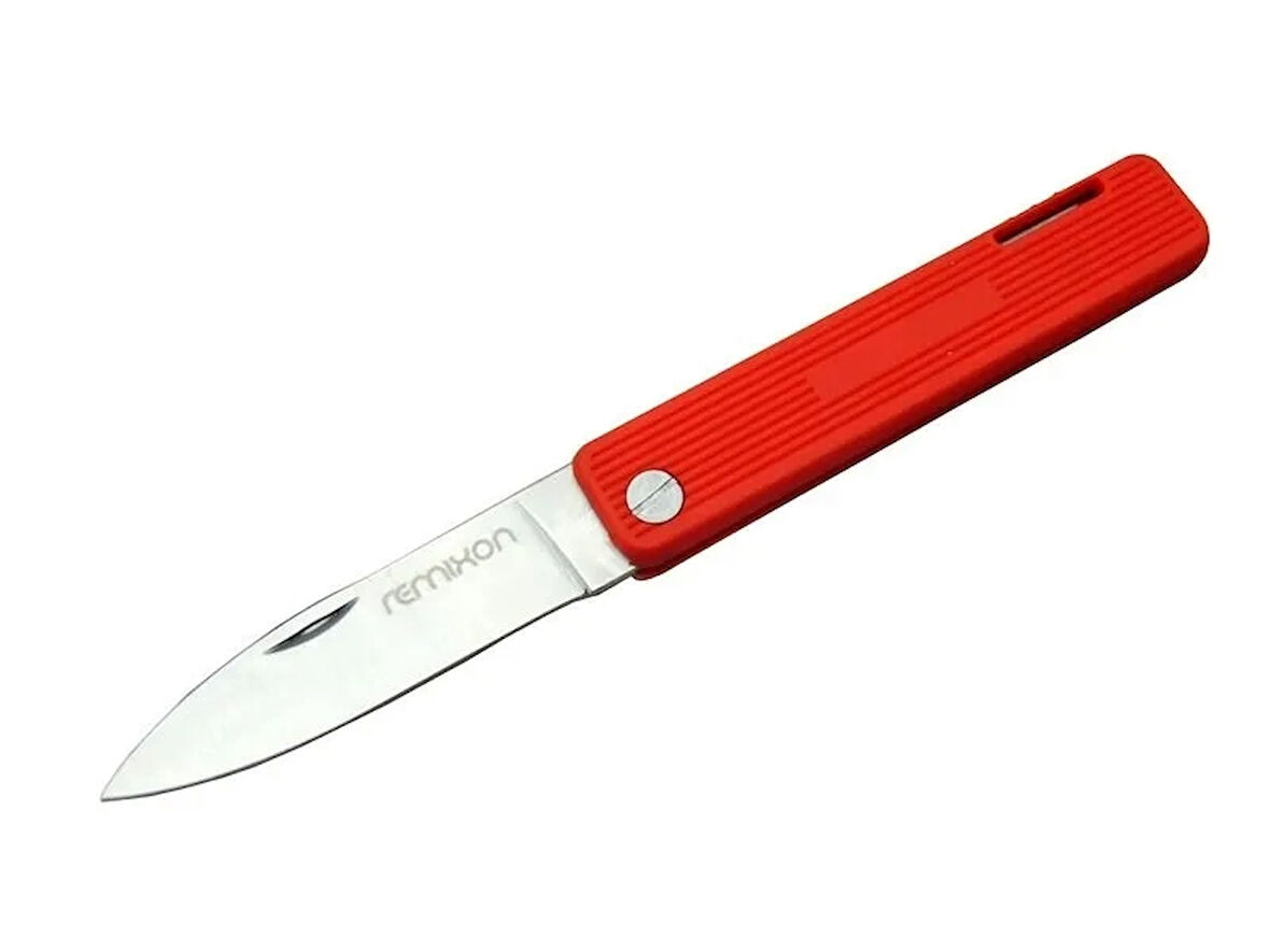 Remixon K200red Kamp / Bahçe Çakı Kırmızı 18 Cm - Manuel, Plastik Sap.Gzpde