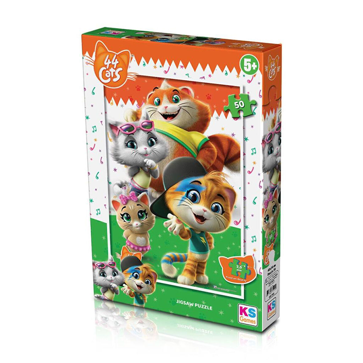 CAT 709 44 Kedi Puzzle 50 Parça - Ks Puzzle.Gzpxt