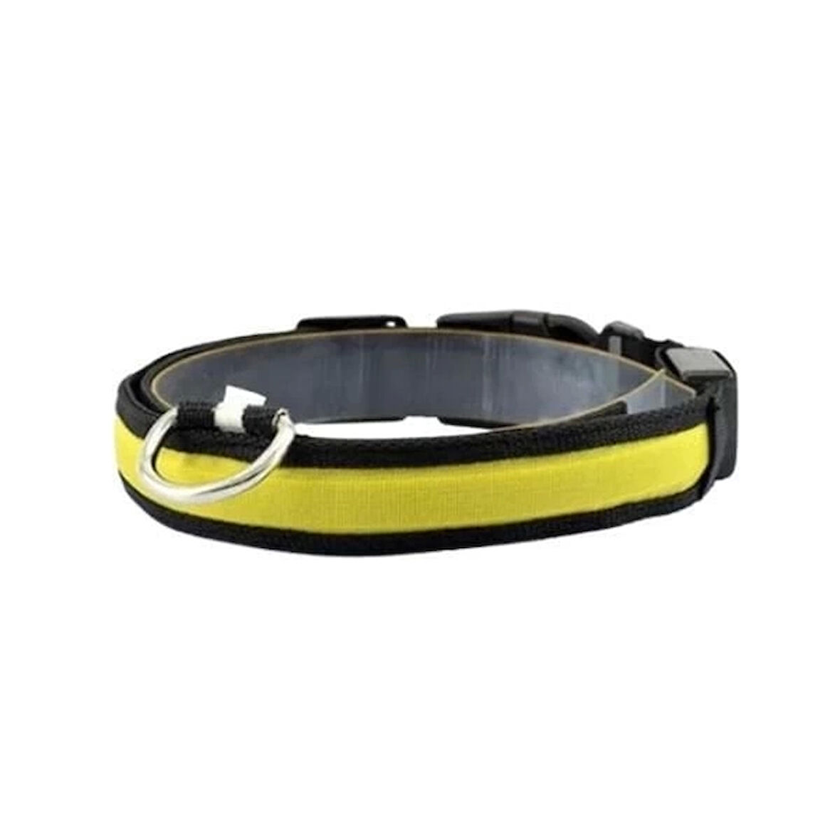 Petzz Işıklı Ayarlanabilir Flaşörlü Kedi ve Köpek Boyun Tasması Sarı 40-48 Cm / 2.5 Cm.Gzpde