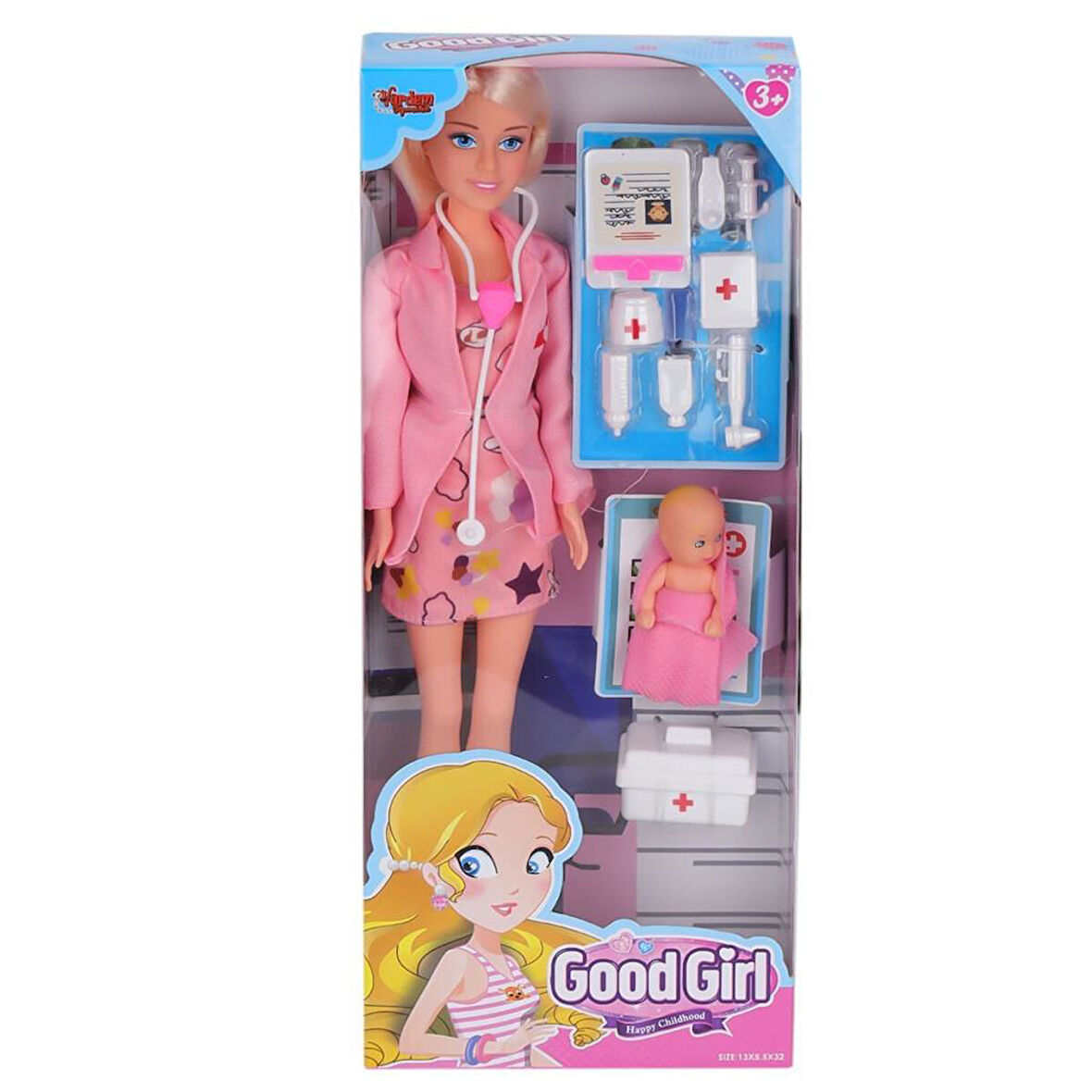 WG-115225A Aksesuarlı Doktor Bebek 29 cm -Vardem.Glpzr