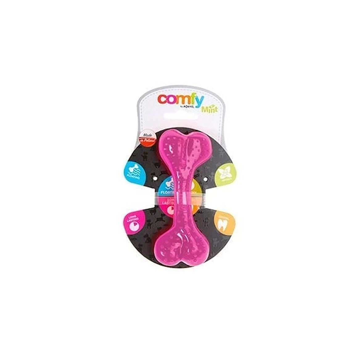Aquael Comfy Dental Naneli Diş Kaşıyıcı Köpek Kemik Oyuncağı Pembe 16.5 Cm.Gzpde