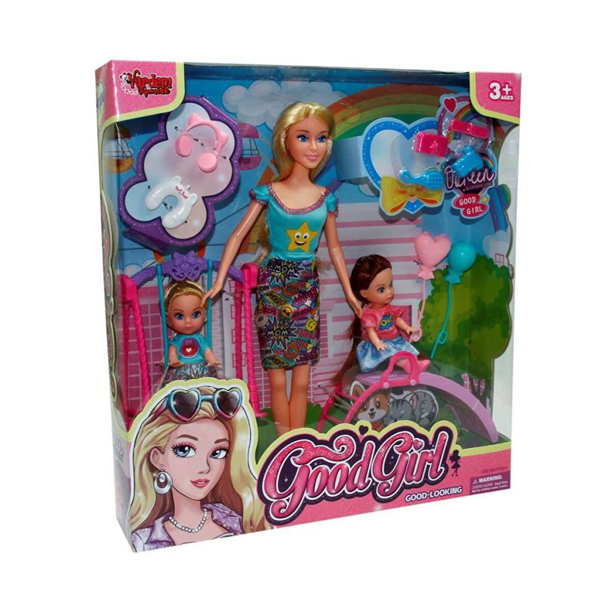 WG-66749 Kutulu 29 cm  2 Çocuklu Parkta Bebek - Vardem Oyuncak.Glpzr