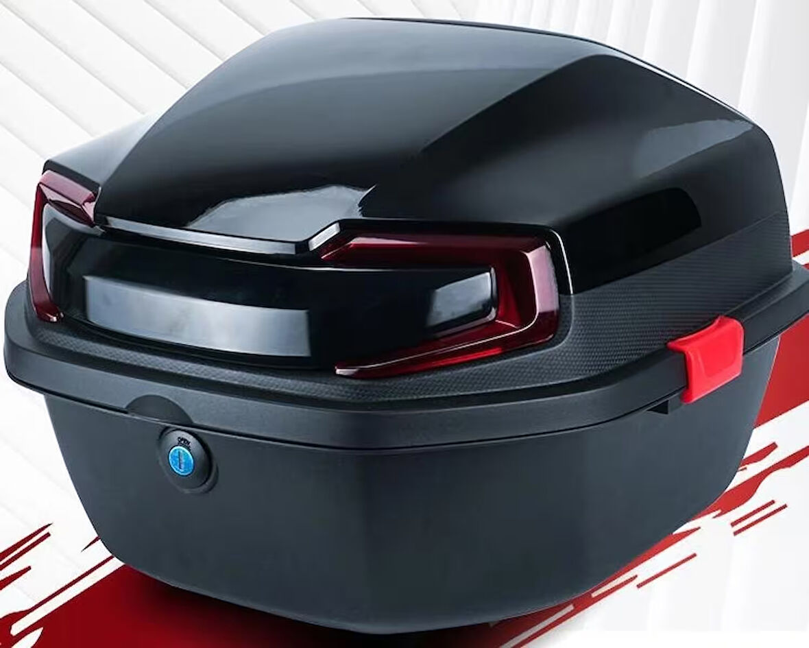 MOTOSİKLET ÇANTASI 33 LT METALİK PARLAK SİYAH