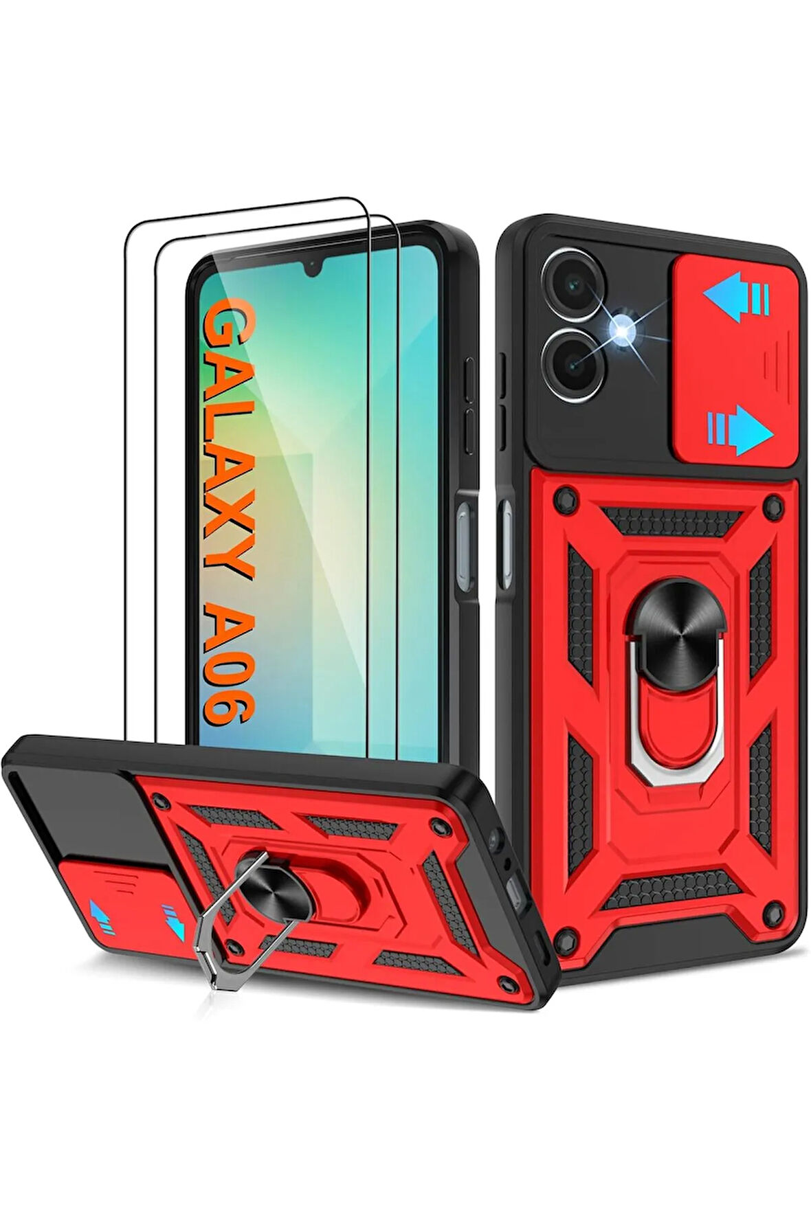 Samsung Galaxy A06 Kılıf Sürgülü Kamera Korumalı Tank Kapak Azn-SrVega