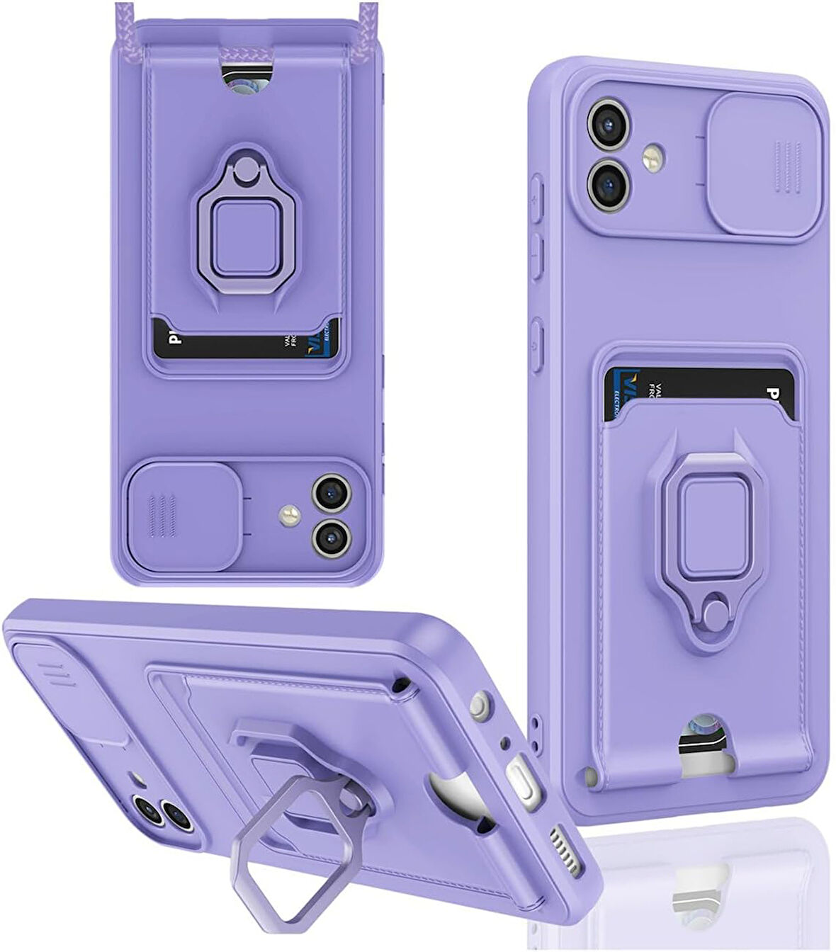 Samsung Galaxy A06 Kamera Korumalı Standlı Kartlıklı Azn-Zuma