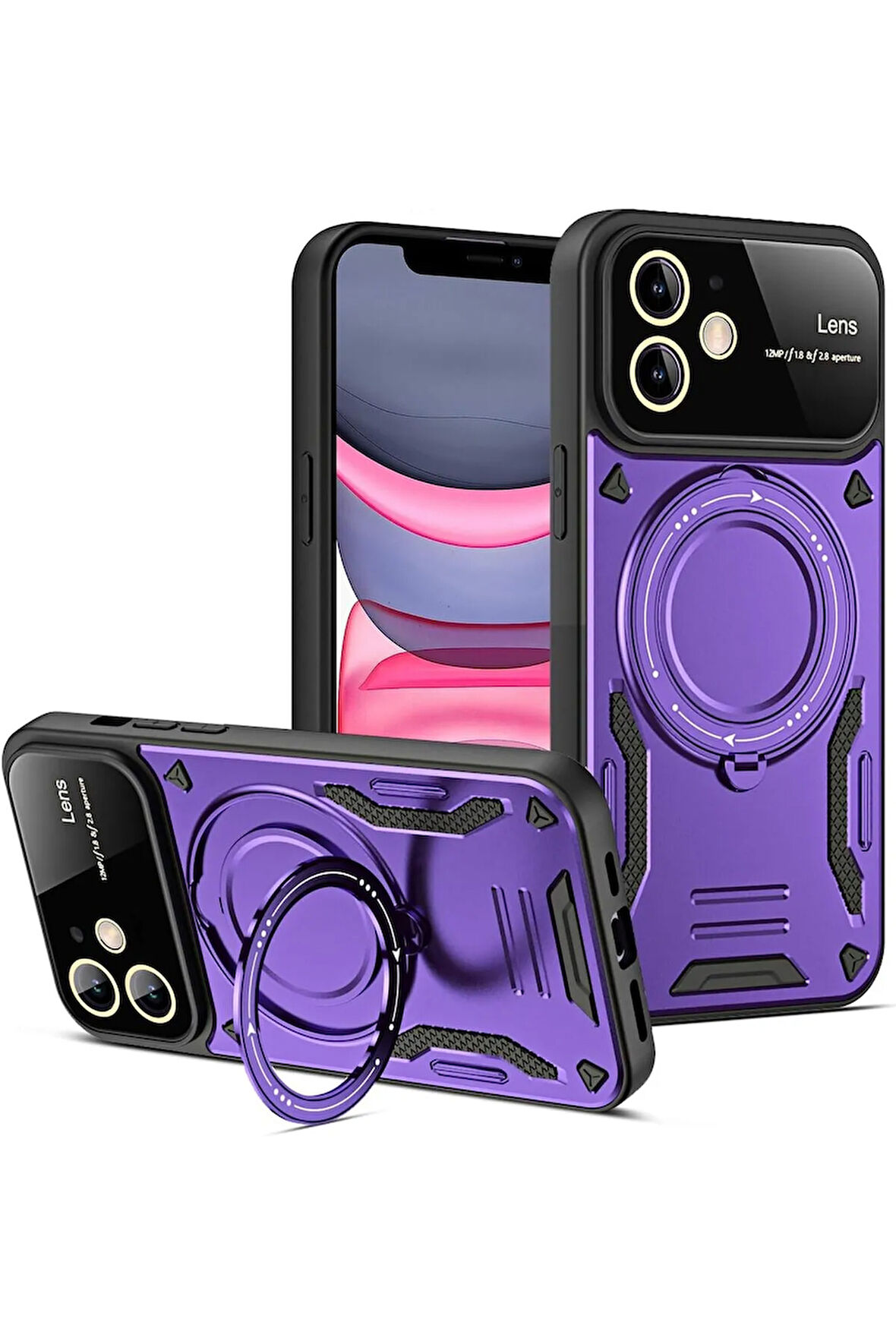 Samsung Galaxy A06 Kamera Korumalı Lensli Magesafe Standlı Azn-JoyLens