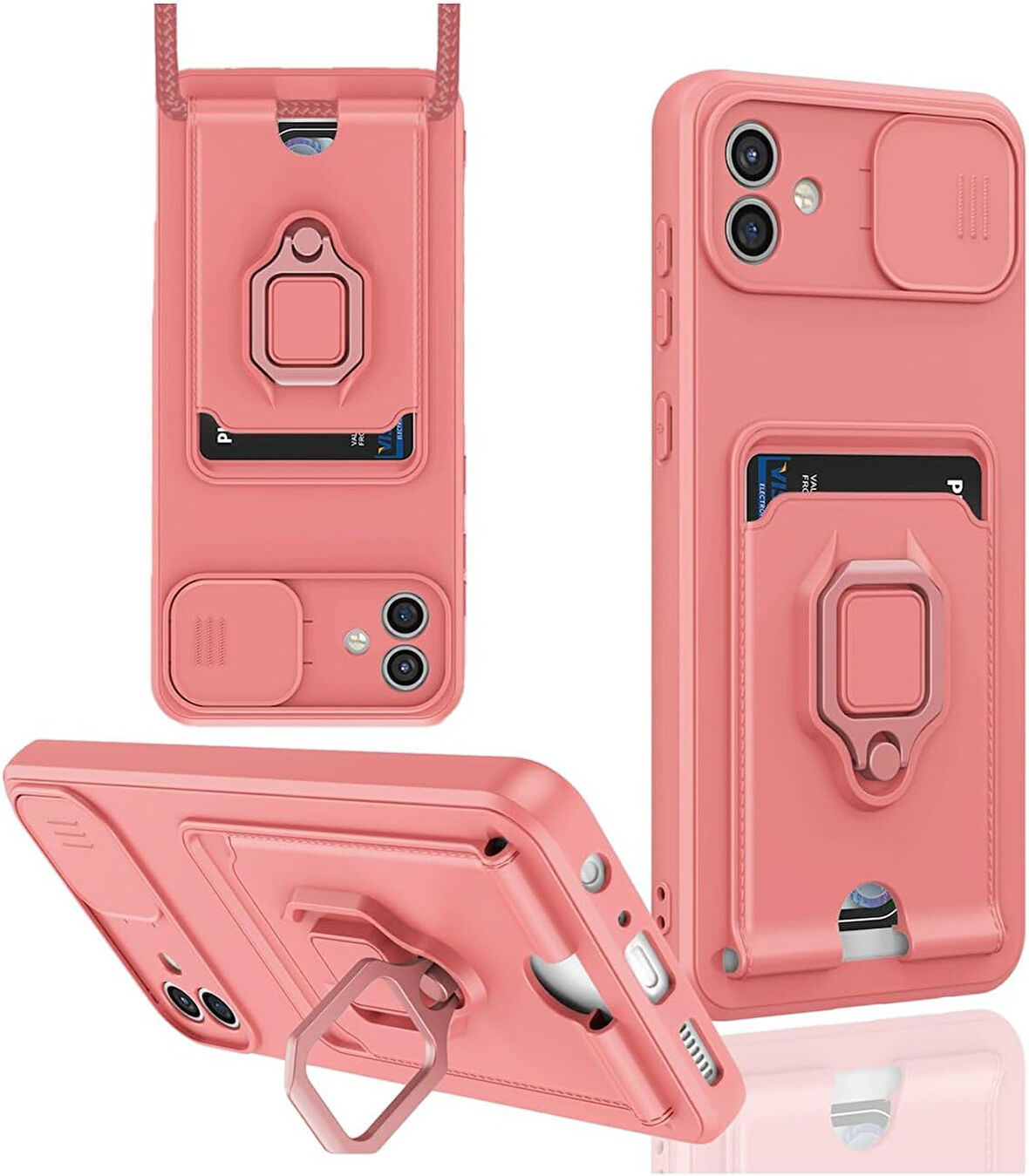 Samsung Galaxy A06 Kamera Korumalı Standlı Kartlıklı Azn-Zuma