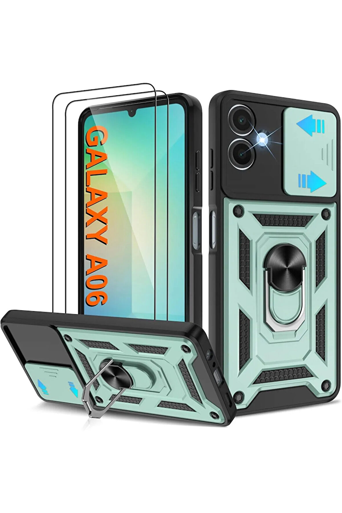 Samsung Galaxy A06 Kılıf Sürgülü Kamera Korumalı Tank Kapak Azn-SrVega