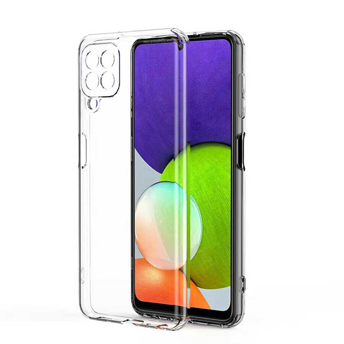 Samsung Galaxy A22 4G Kılıf Şeffaf İnce Esnek Silikon Kılıf Zipax-Süper