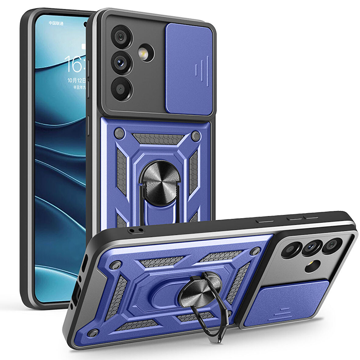 Samsung Galaxy A26 Kılıf Kamera Korumalı Standlı Tank Kpak Zr-SrVega