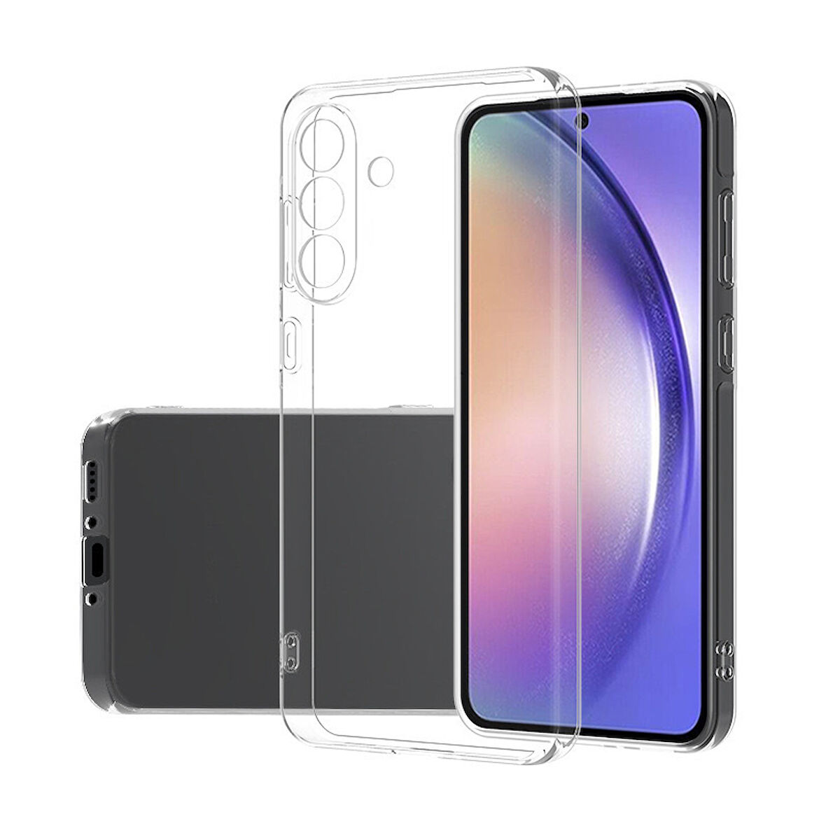Samsung Galaxy A56 Kılıf Şeffaf Esnek Silikon Kılıf Zr-Süper