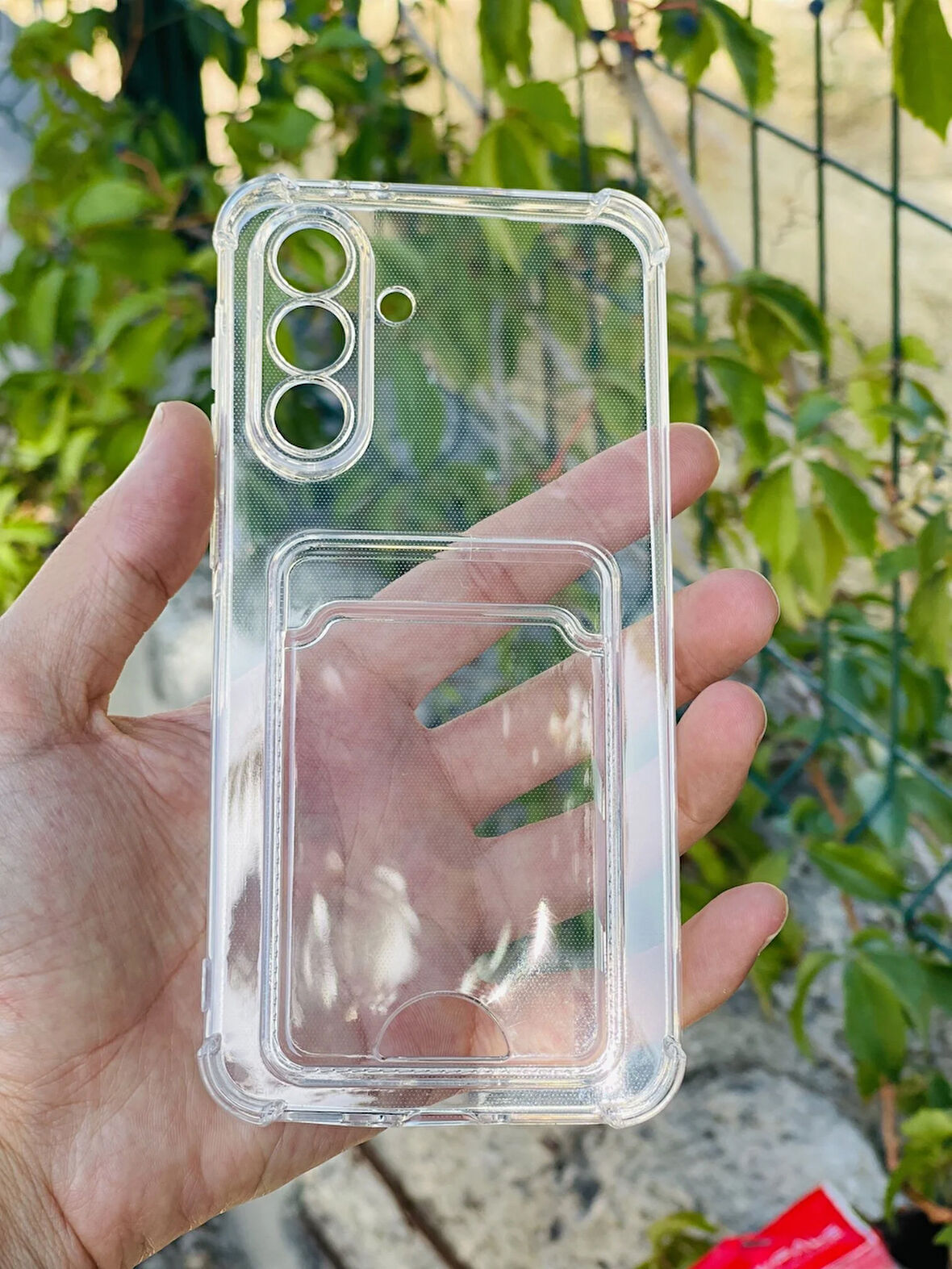 Samsung Galaxy A56 Kılıf Şeffaf Kartlıklı Silikon Azn-SetraKart