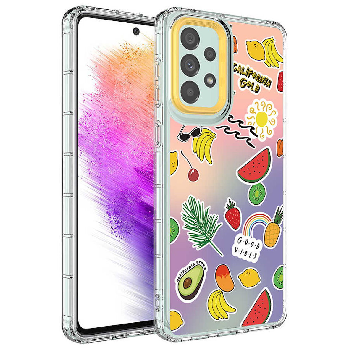 Samsung Galaxy A73 5G Kılıf Desenli Kapak Zr-Korn
