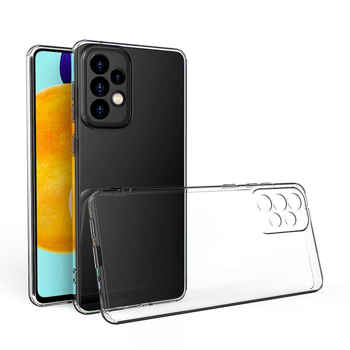 Samsung Galaxy A73 Kılıf Şeffaf İnce Esnek Silikon Kılıf Zipax-Süper