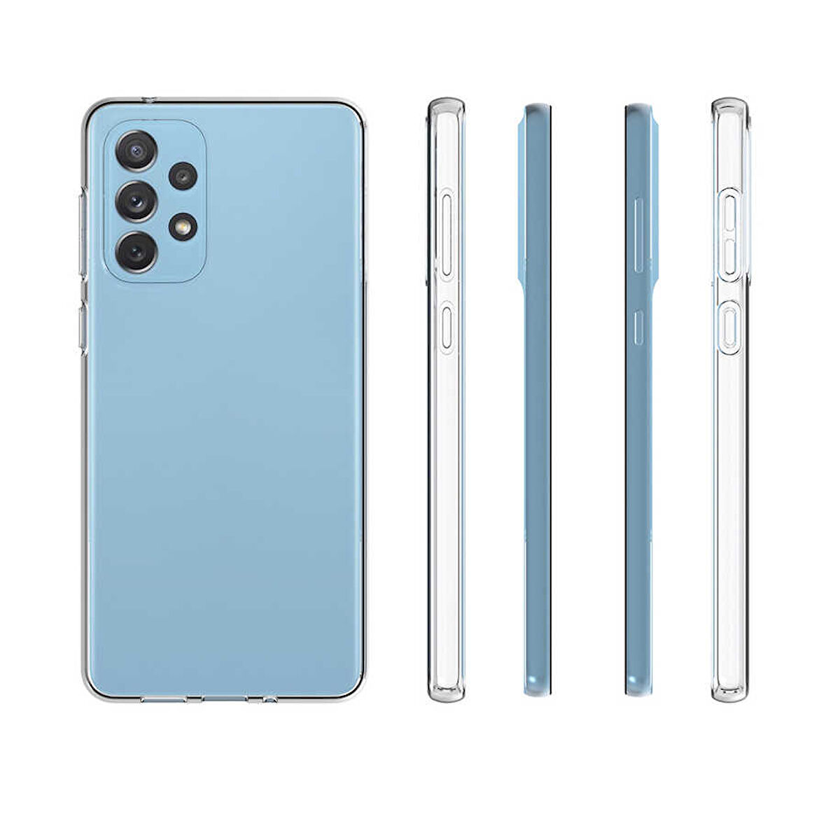 Samsung Galaxy A73 Kılıf Şeffaf İnce Esnek Silikon Kılıf Zipax-Süper