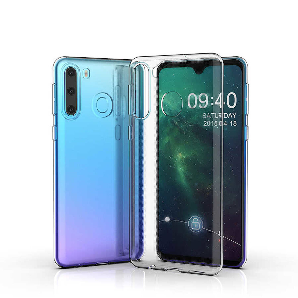 Samsung Galaxy M11 Kılıf Şeffaf İnce Esnek Silikon Kılıf Zipax-Süper