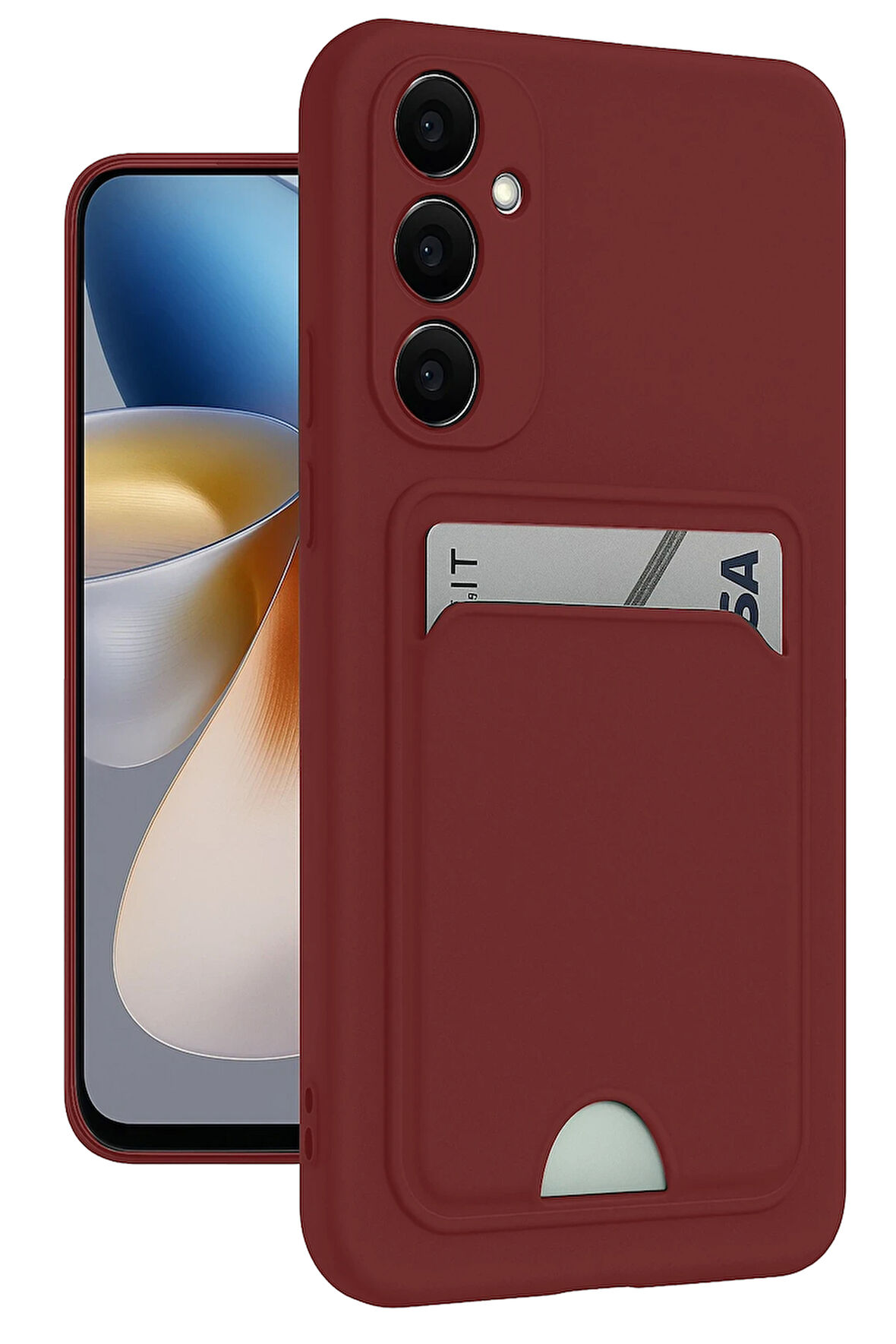 Samsung Galaxy S24 Plus Kılıf Kartlıklı Soft Silikon Azn-Kelvin