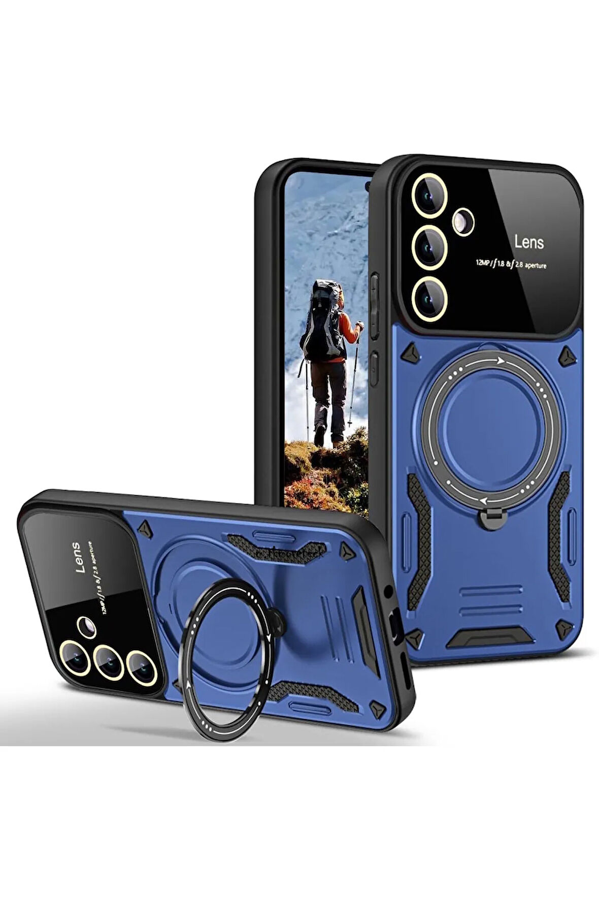 Samsung Galaxy S25 Kamera Korumalı Lensli Magesafe Standlı Azn-JoyLens