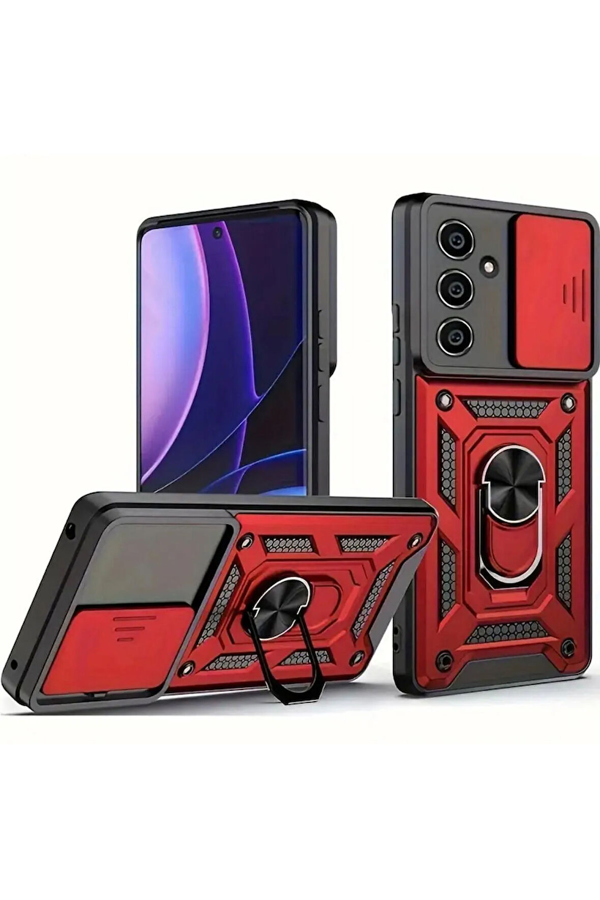 Samsung Galaxy S25 Plus Kılıf Sürgülü Kamera Korumalı Tank Kapak Azn-SrVega