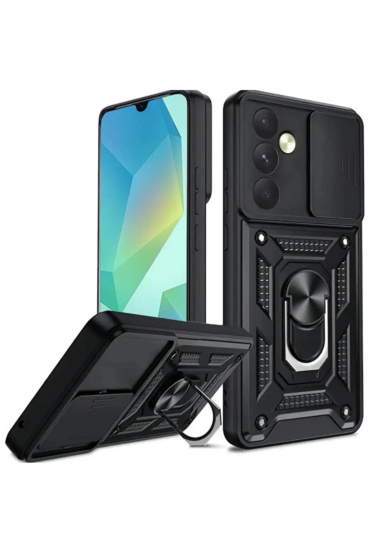 Samsung Galaxy S25 Plus Kılıf Sürgülü Kamera Korumalı Tank Kapak Azn-SrVega