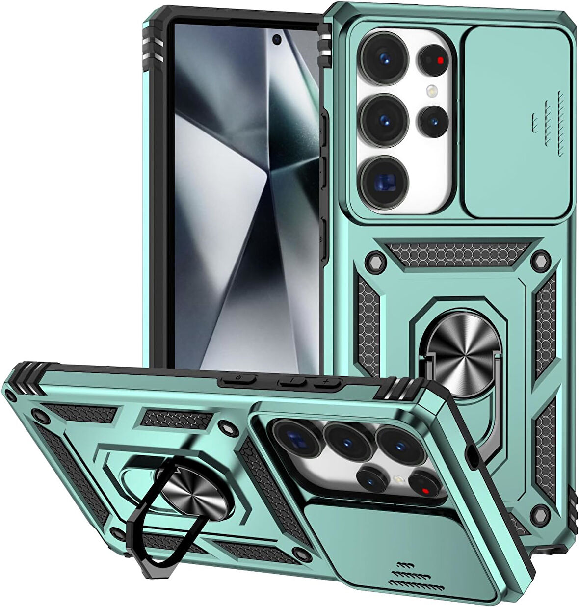 Samsung Galaxy S25 Ultra Kılıf Sürgülü Kamera Korumalı Tank Kapak Azn-SrVega