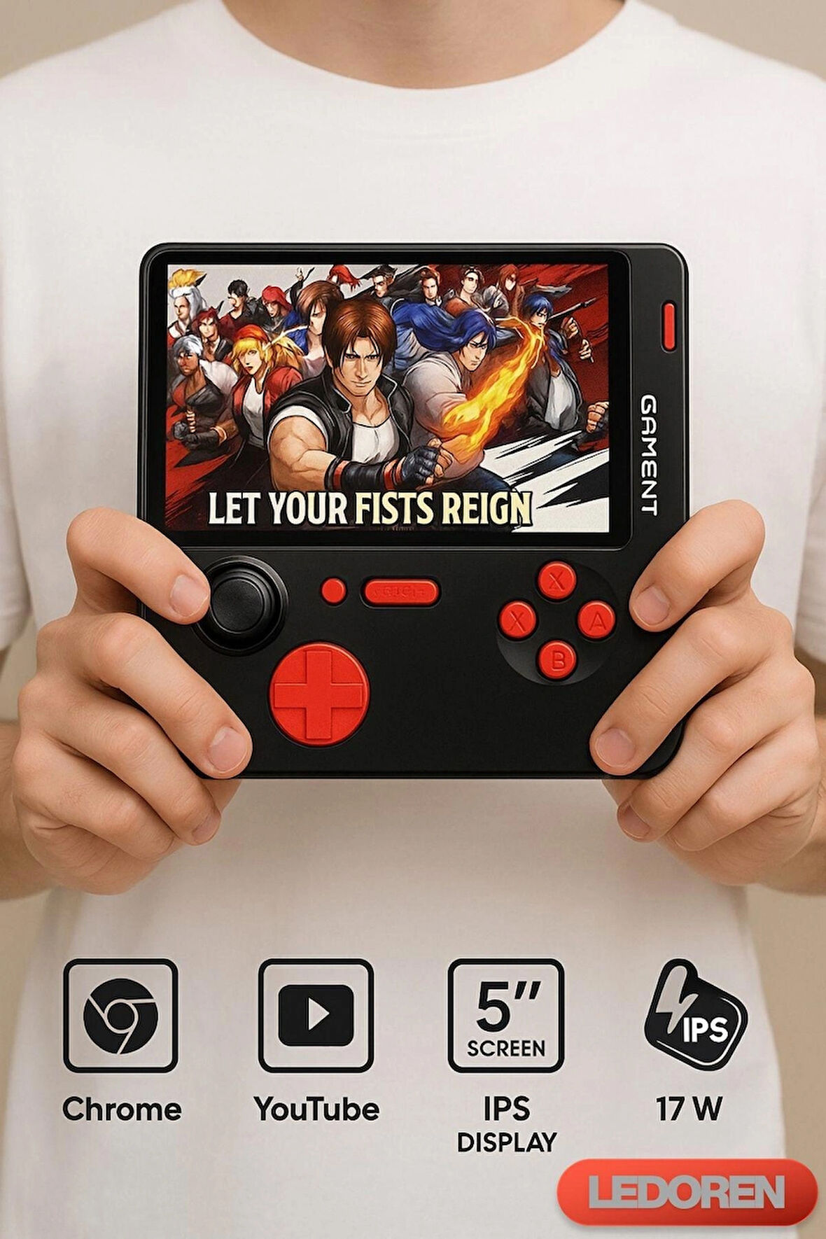 GameMT E5 Elde Taşınabilir Youtube Chrome Oyun Konsolu 5000 mah 2 in 1 Hızlı Şarj Cihazı 17 W Retro