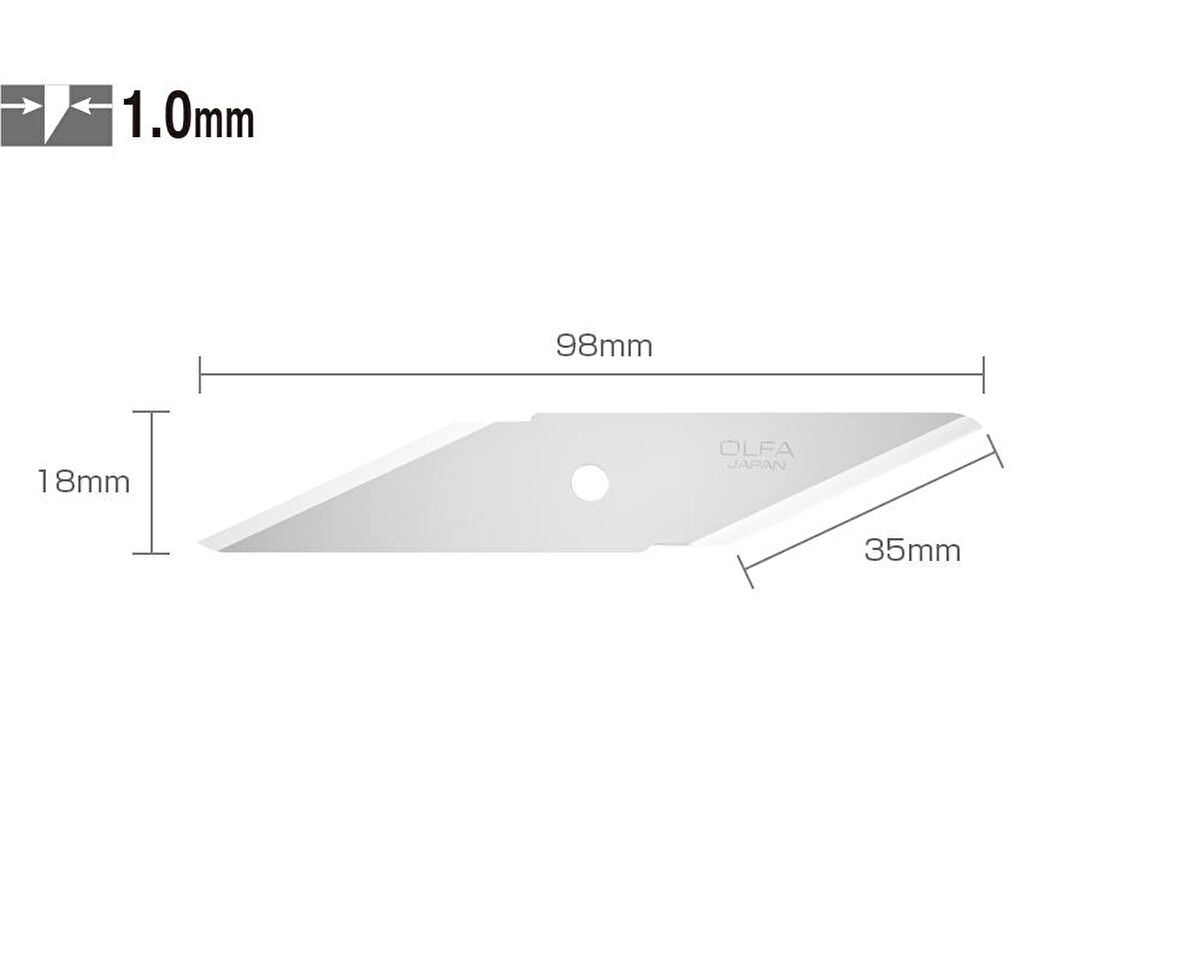 OLFA CKB-1 Çift Yönlü Maket Bıçağı Yedeği (2 li)