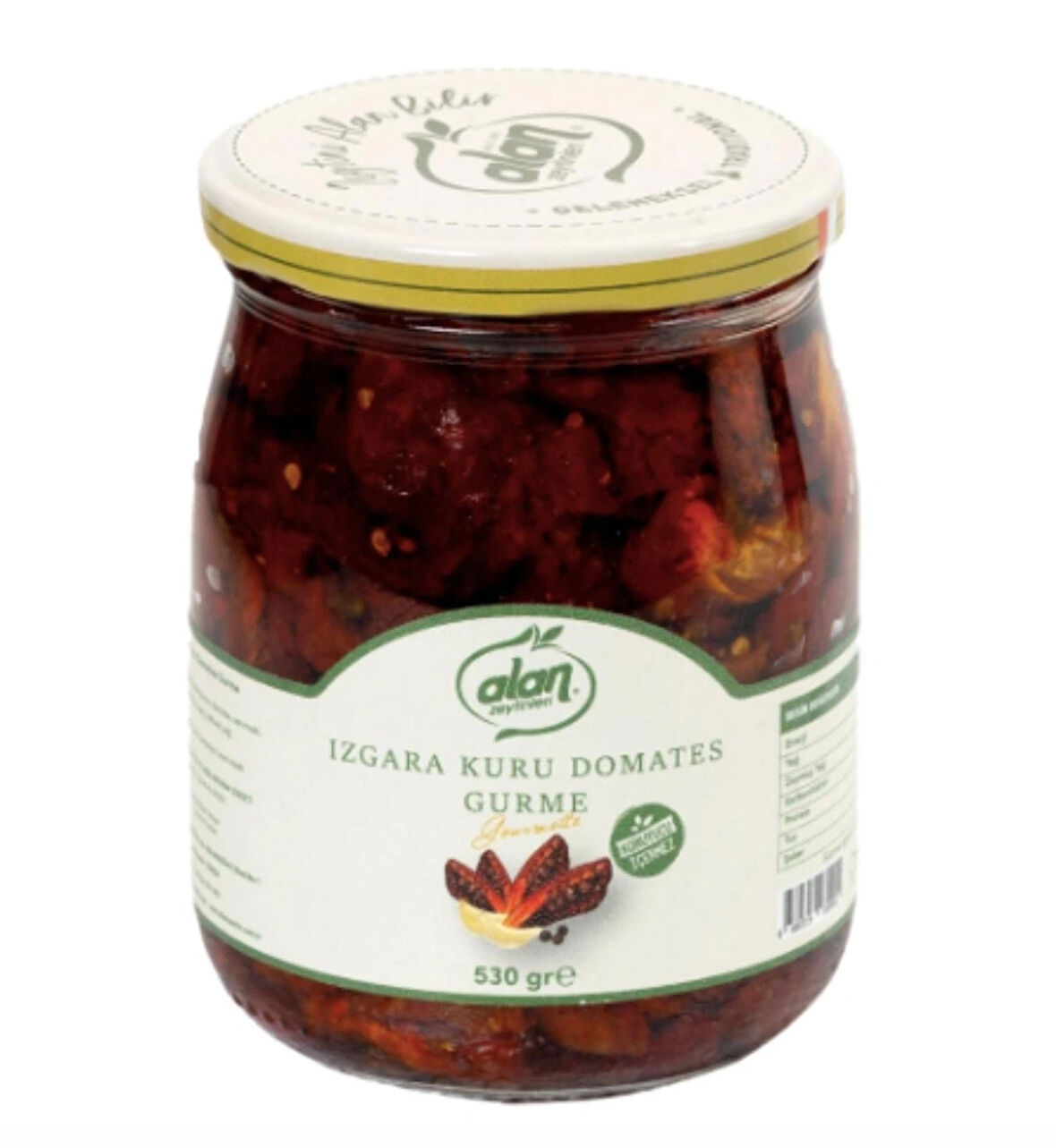 Izgara Edilmiş Kuru Domates Cam Kavanoz 530 GR