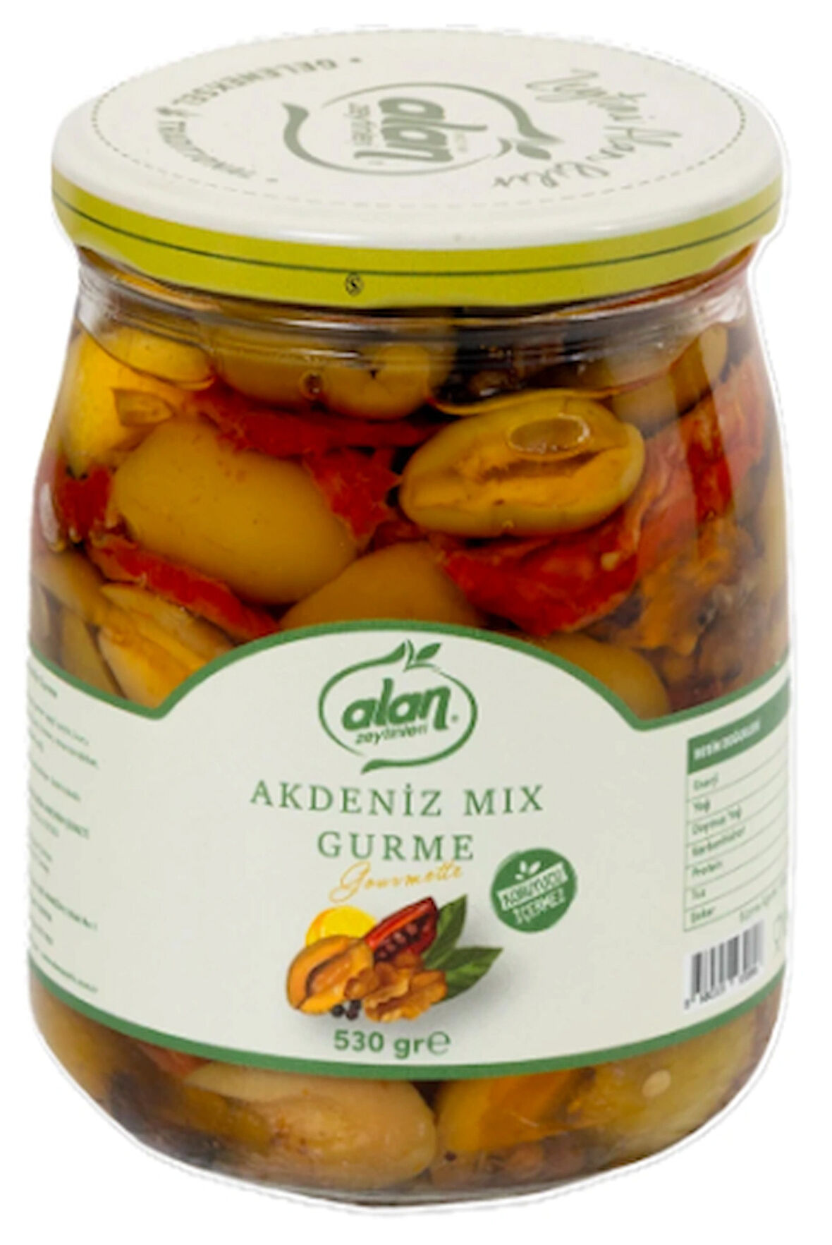 Akdeniz Mix Zeytin Salatası Cam Kavanoz 530 GR