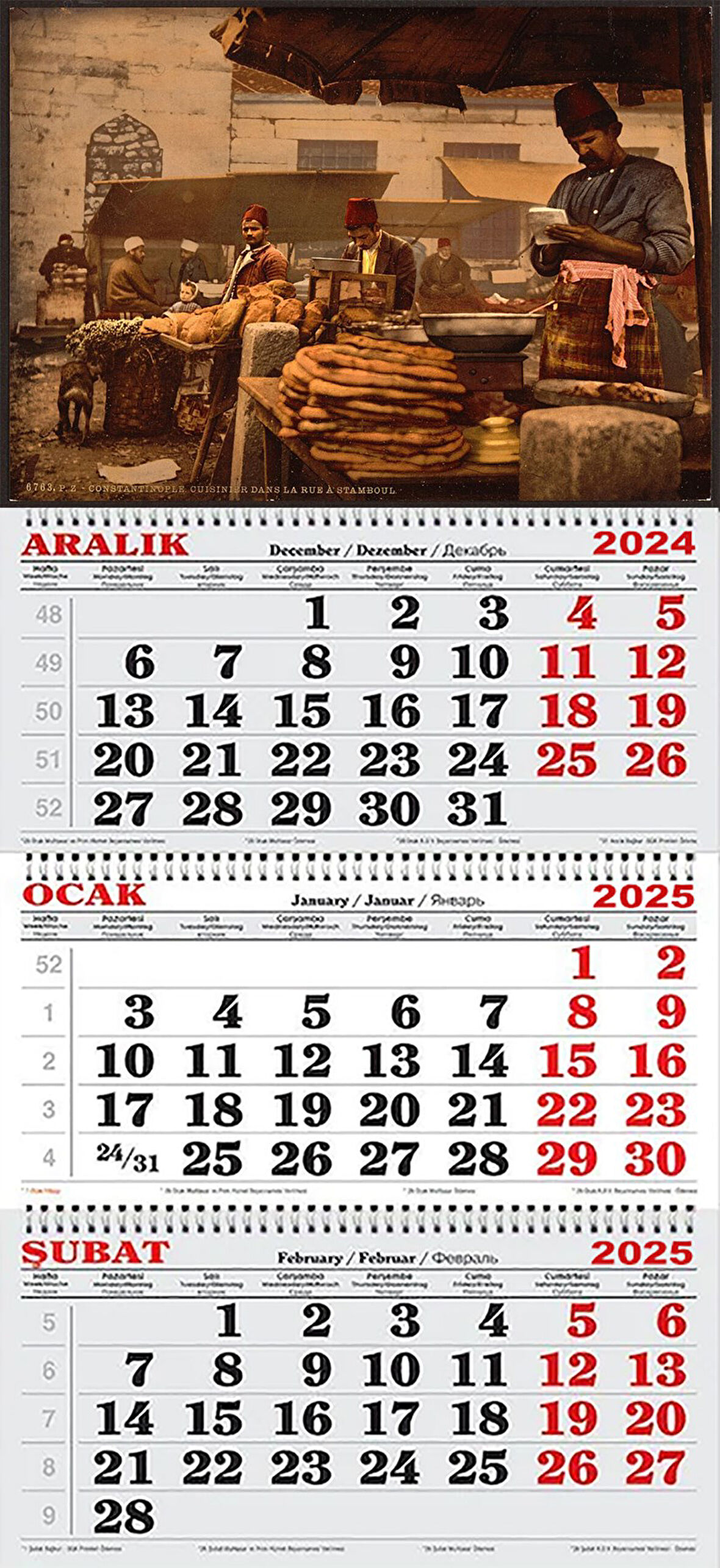 2025 Yılı Gemici Takvimi-Osmanlı Pazarı