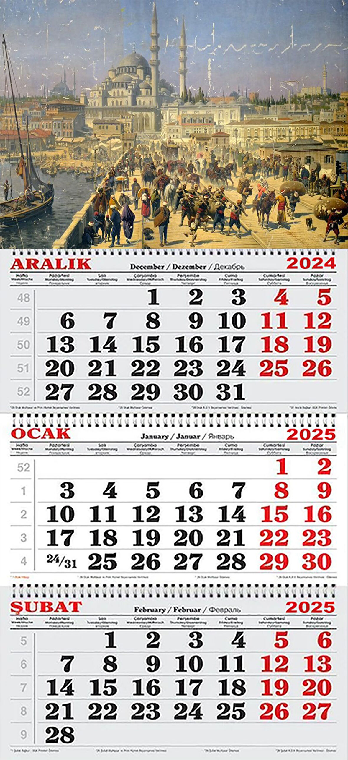 2025 Yılı Gemici Takvimi-Galata Köprüsü