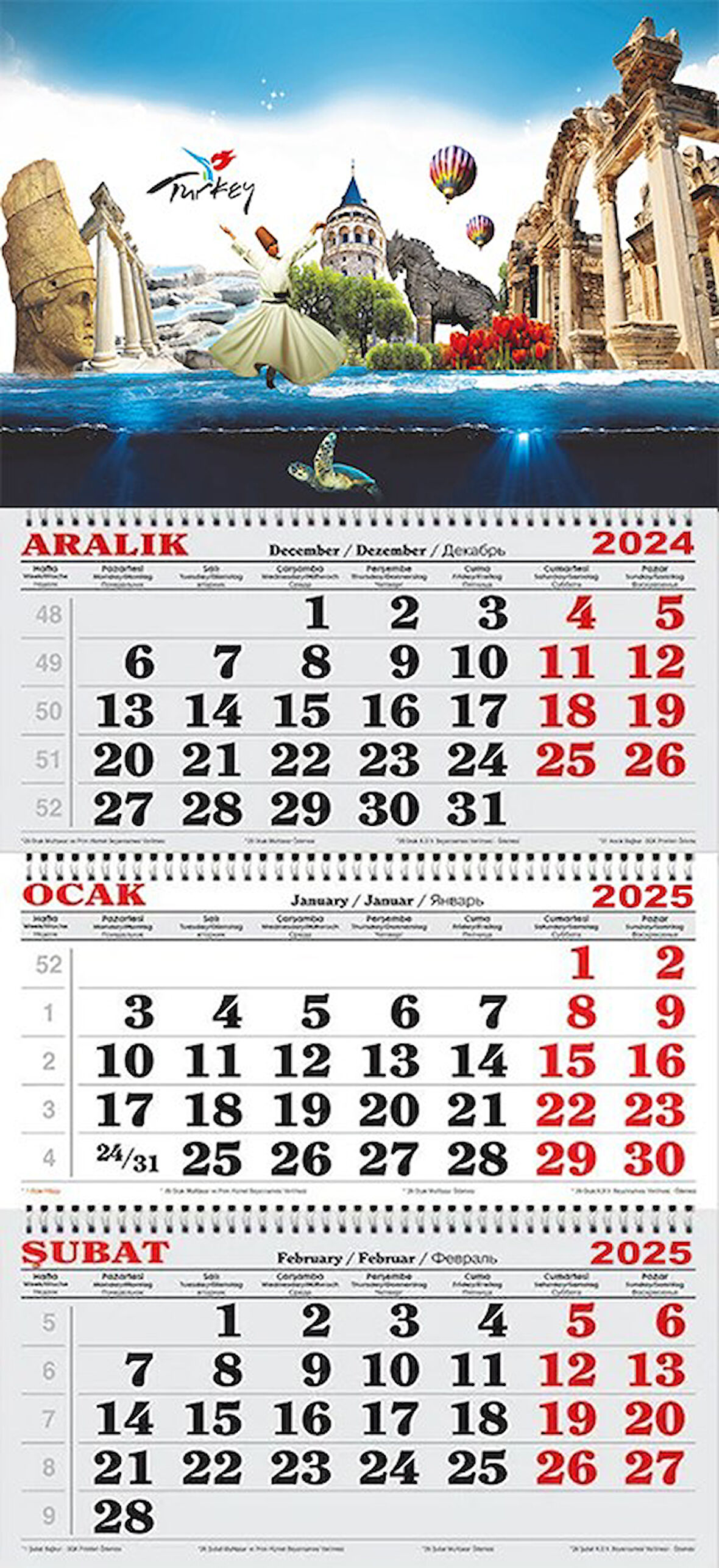  2025 Yılı Gemici Takvimi ---TÜRKİYE TURİSTİK