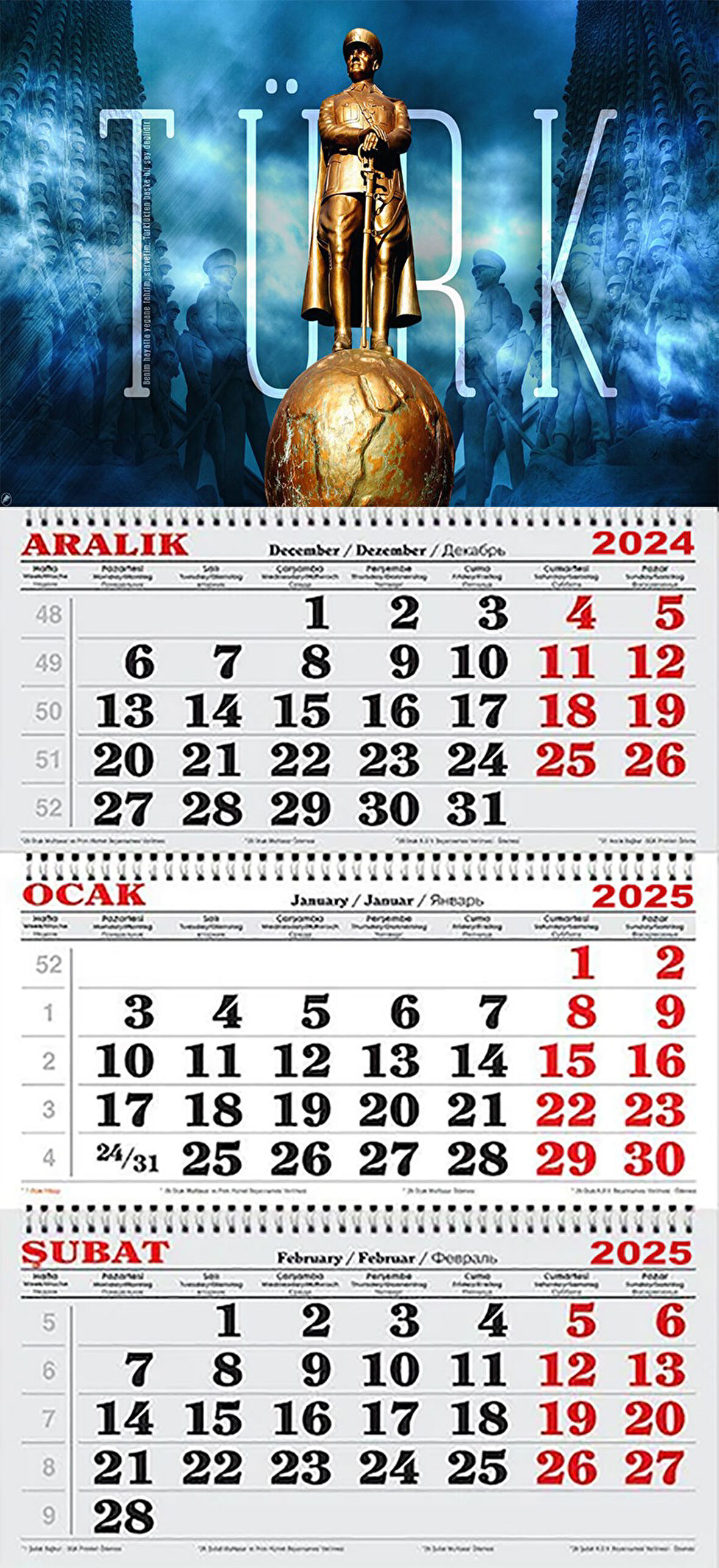 2025 Yılı Gemici Takvimi-Türk